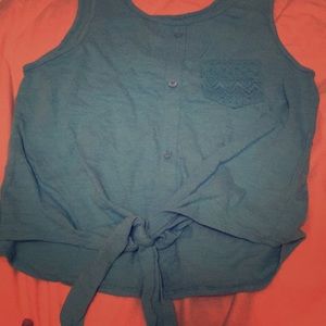 Blue crop top
